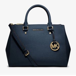 Michael Kors Black Sutton Saffiano Leather Satchel